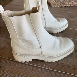 Cream Ankle Boots